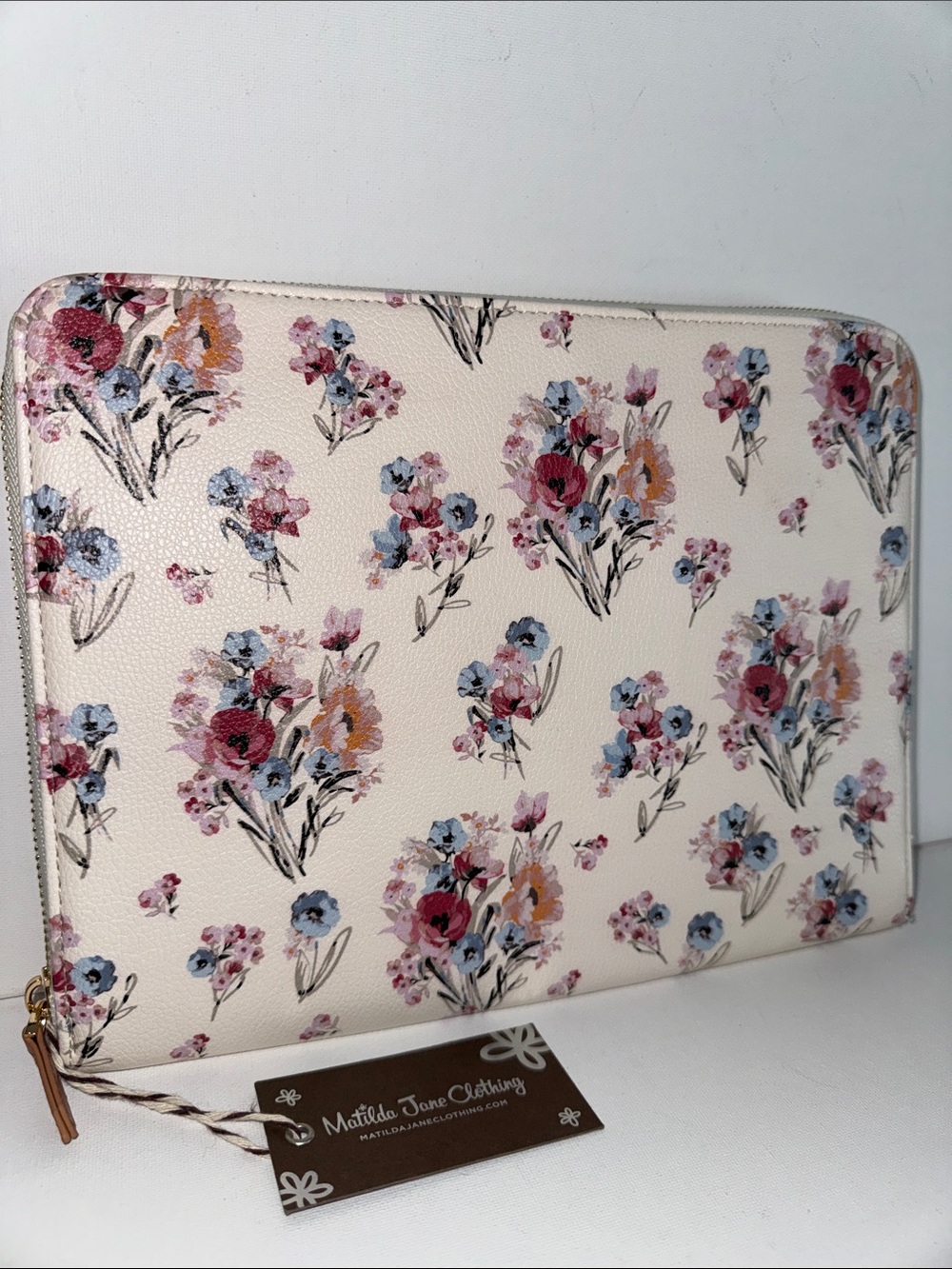 Rare Matilda Jane Zip Around Tech Portfolio Tablet Organizer Trunk Keeper Gift